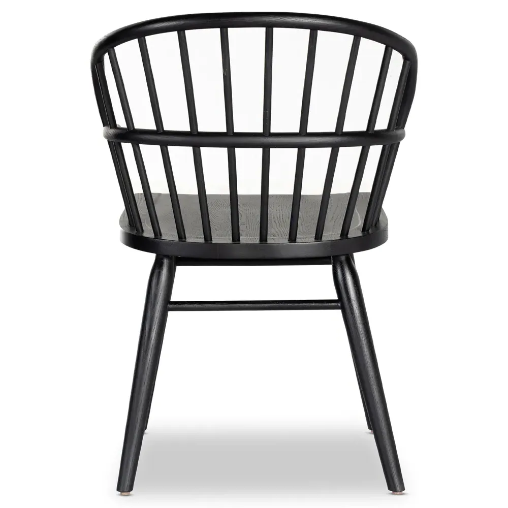 Elora Windsor Dining Chair - Black, Ash Wood