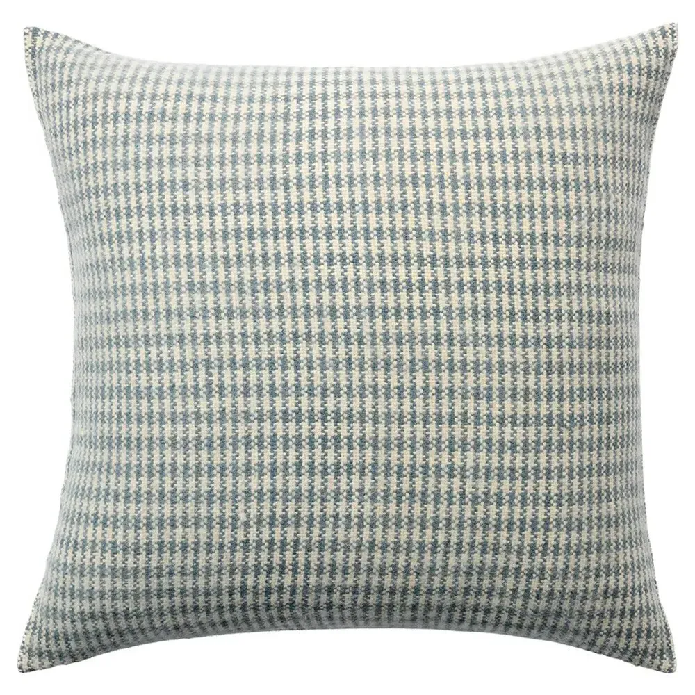 Elowen Gingham Throw Pillow - Green, Wool