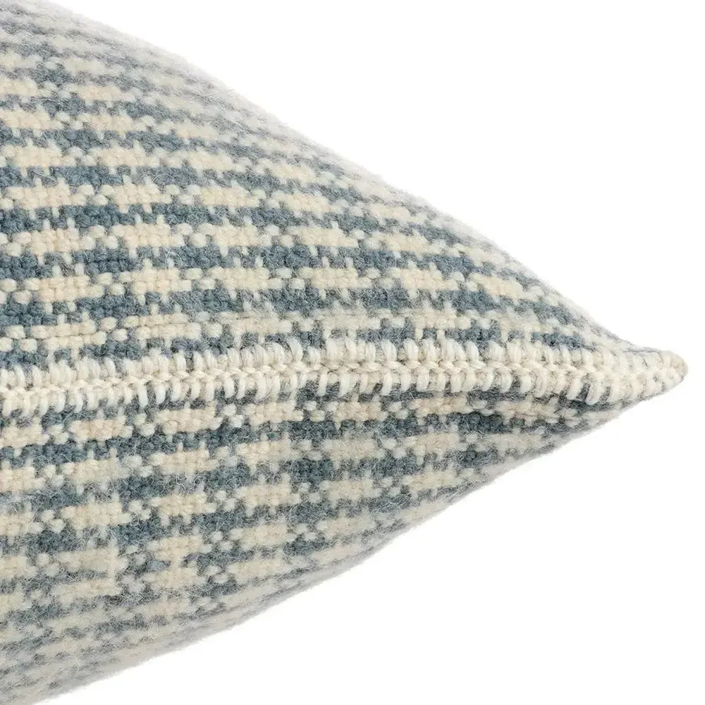 Elowen Gingham Throw Pillow - Green, Wool