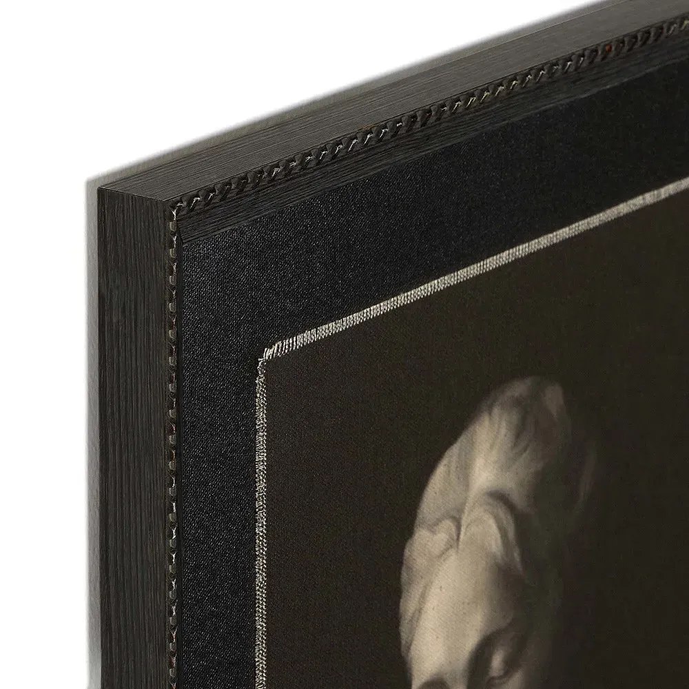 Elowen Portrait Weathered Pine Frame Painting - Black