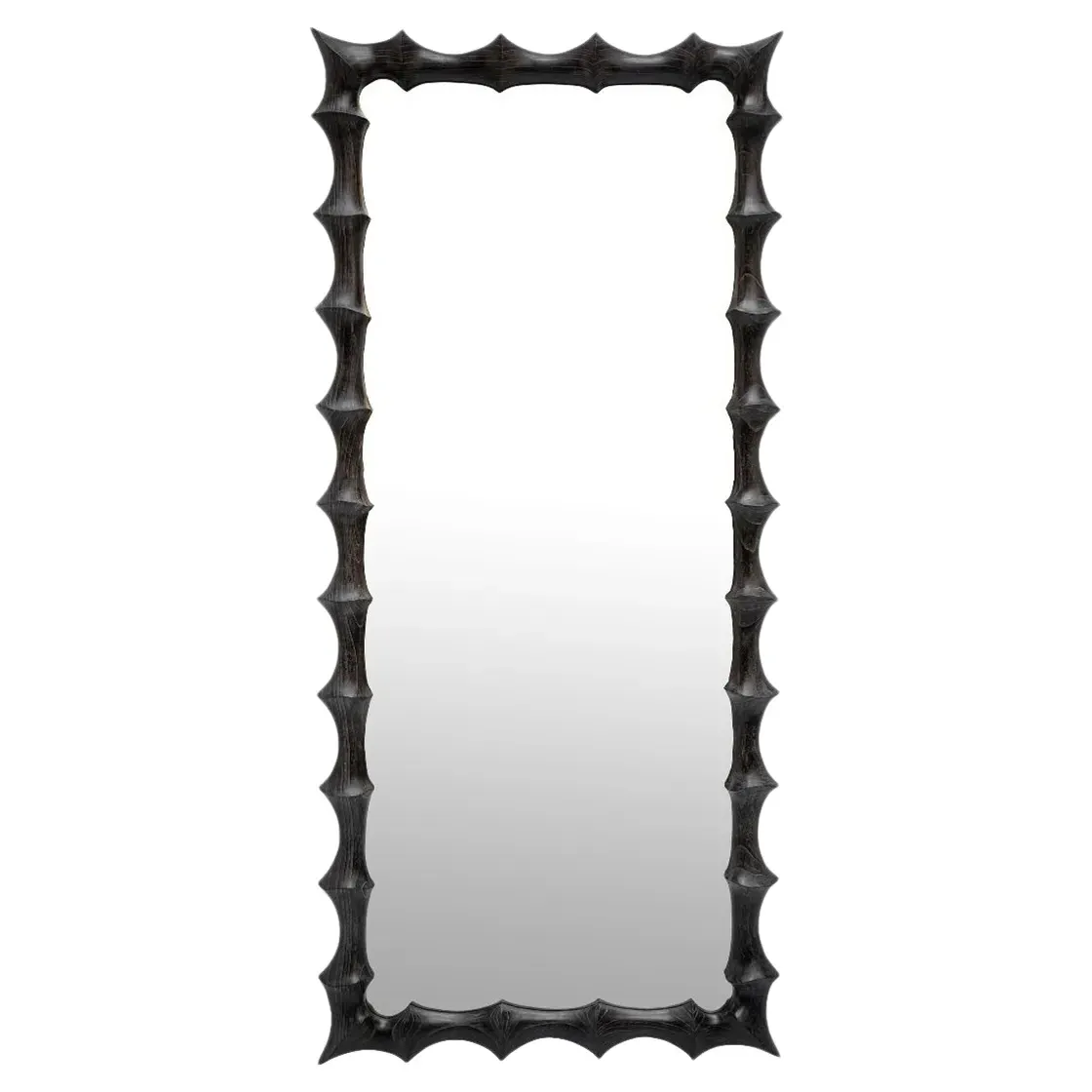 Elowyn Spike Floor Mirror - Black, Wood