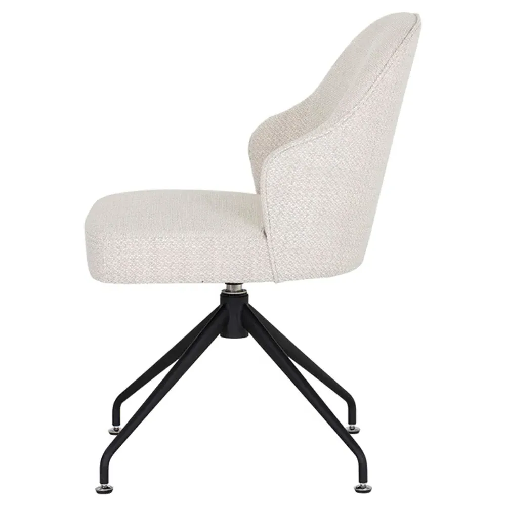 Elspeth Swivel Office Chair - White, Performance Fabric