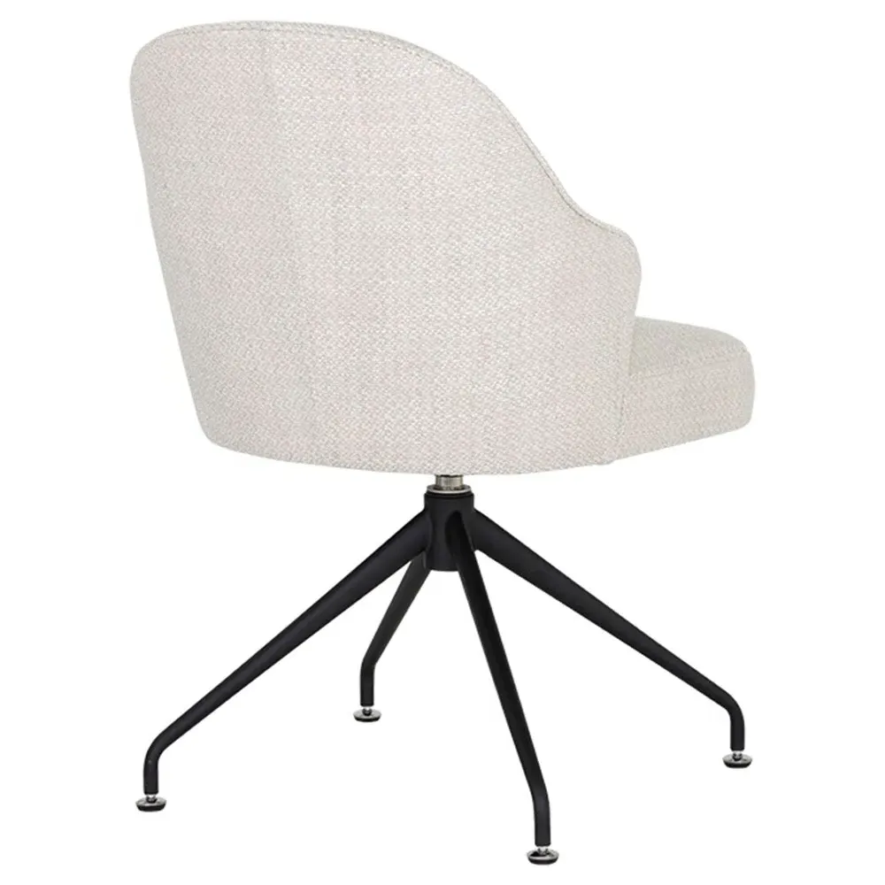 Elspeth Swivel Office Chair - White, Performance Fabric