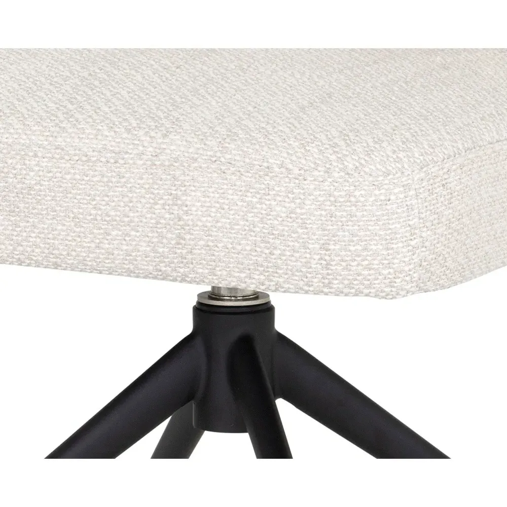 Elspeth Swivel Office Chair - White, Performance Fabric