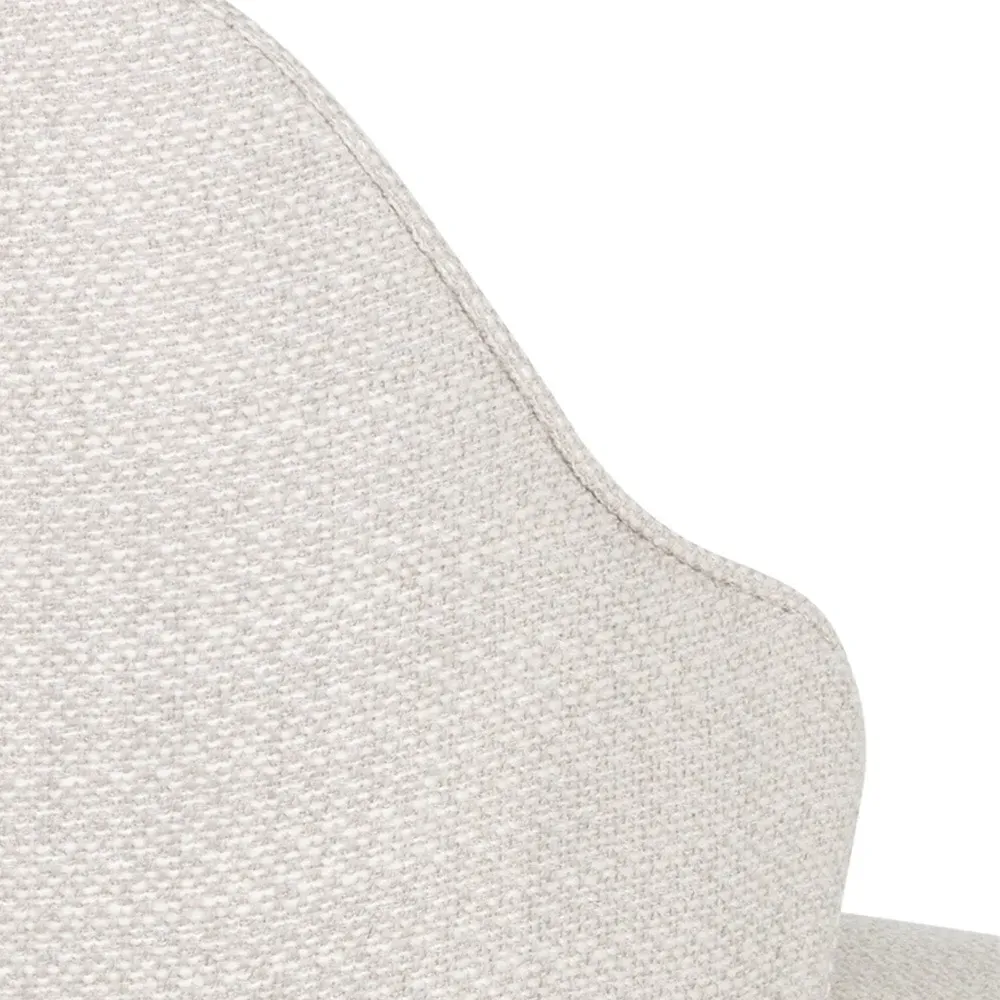 Elspeth Swivel Office Chair - White, Performance Fabric