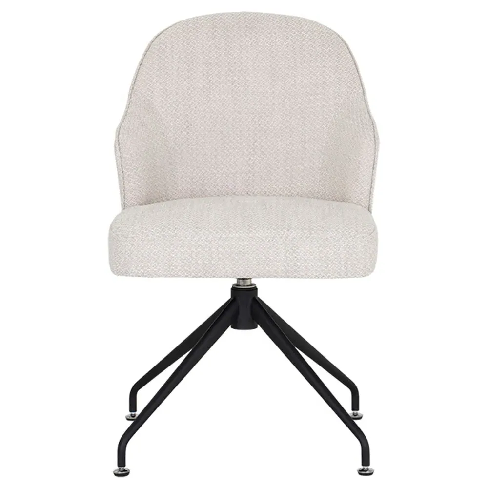 Elspeth Swivel Office Chair - White, Performance Fabric