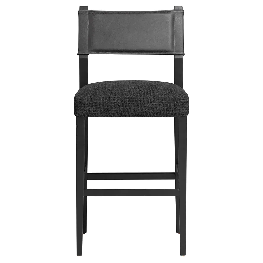Ely Bar Stool - Black, Ash