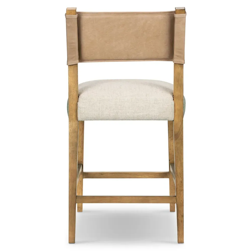 Ely Counter Stool - Beige, Parawood