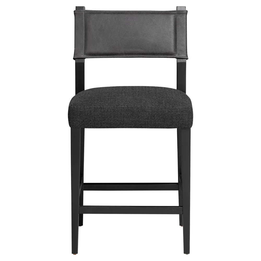 Ely Counter Stool - Black, Ash