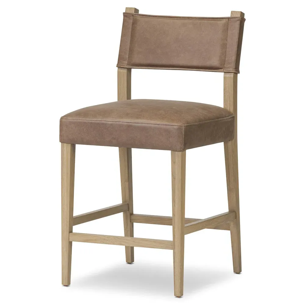 Ely Counter Stool - Brown, Oak