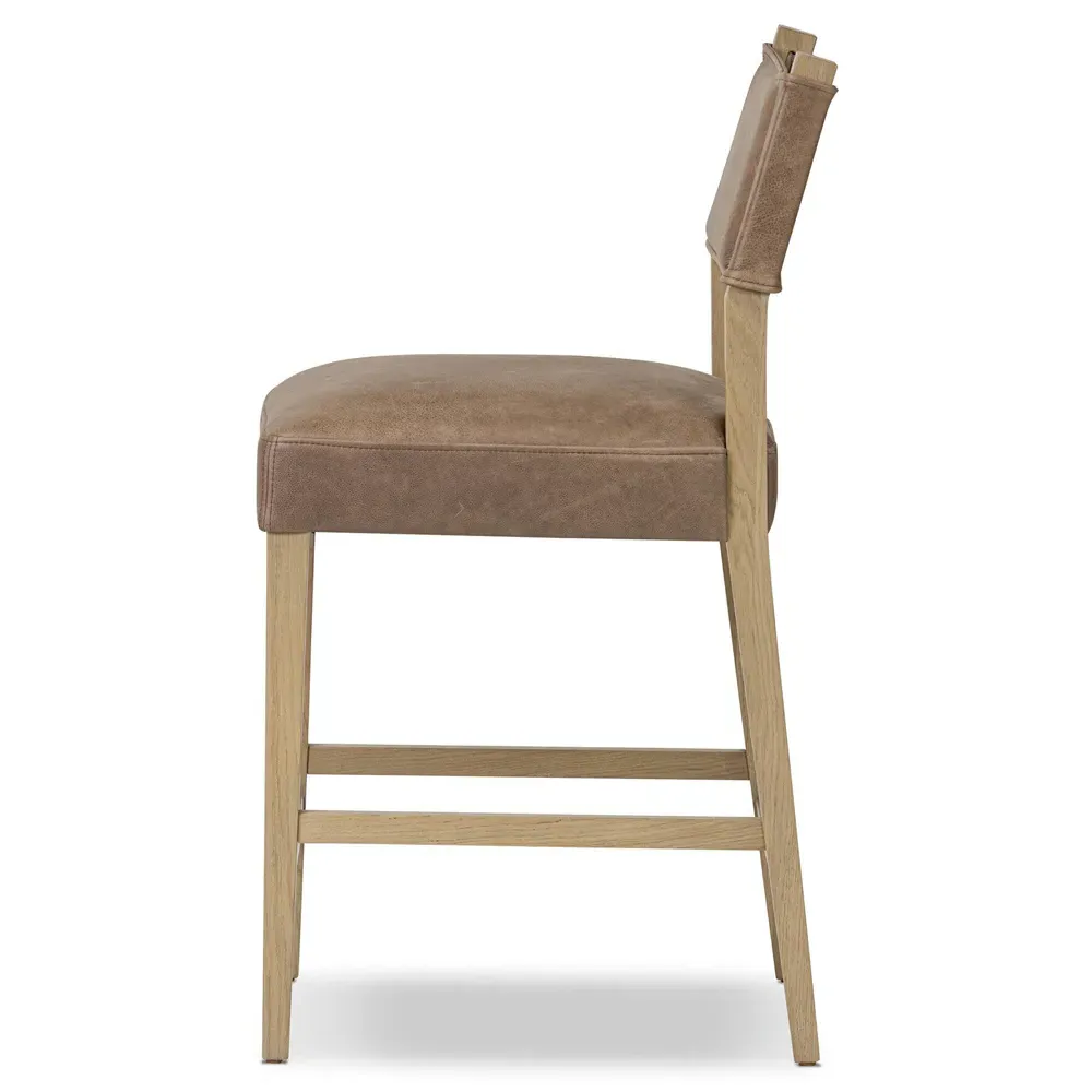 Ely Counter Stool - Brown, Oak
