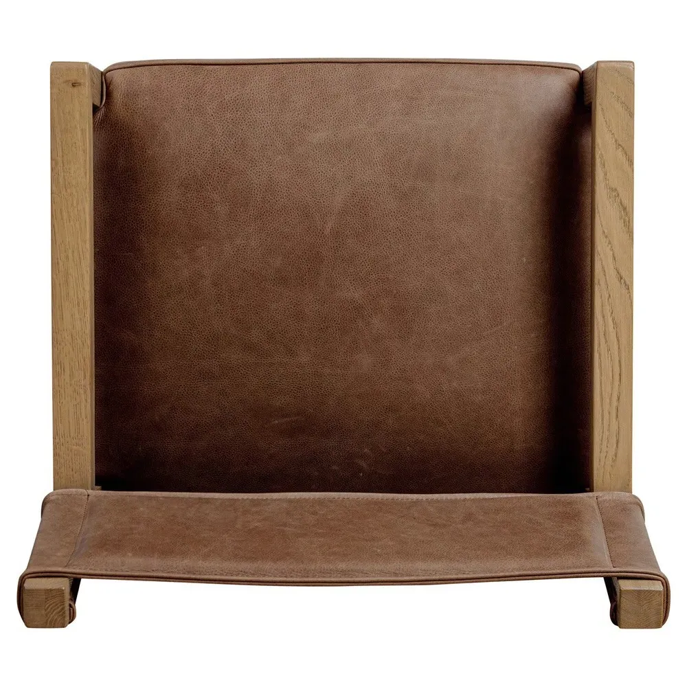 Ely Dining Arm Chair - Cigar Brown, Oak