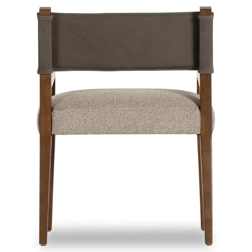 Ely Dining Arm Chair - Grey, Parawood