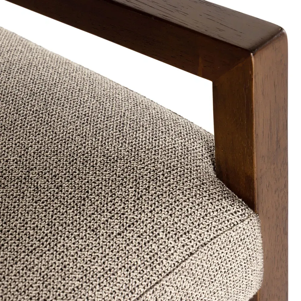 Ely Dining Arm Chair - Grey, Parawood