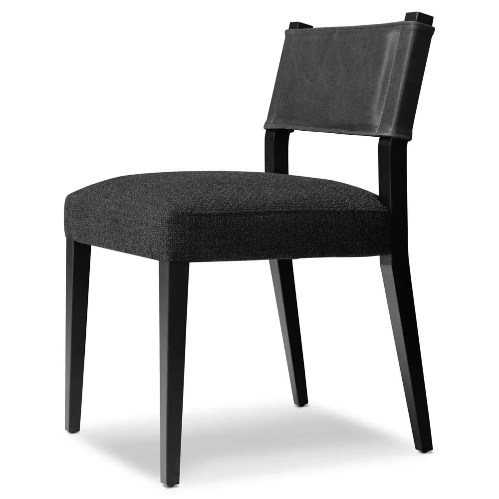 Ely Dining Side Chair - Black, Ash