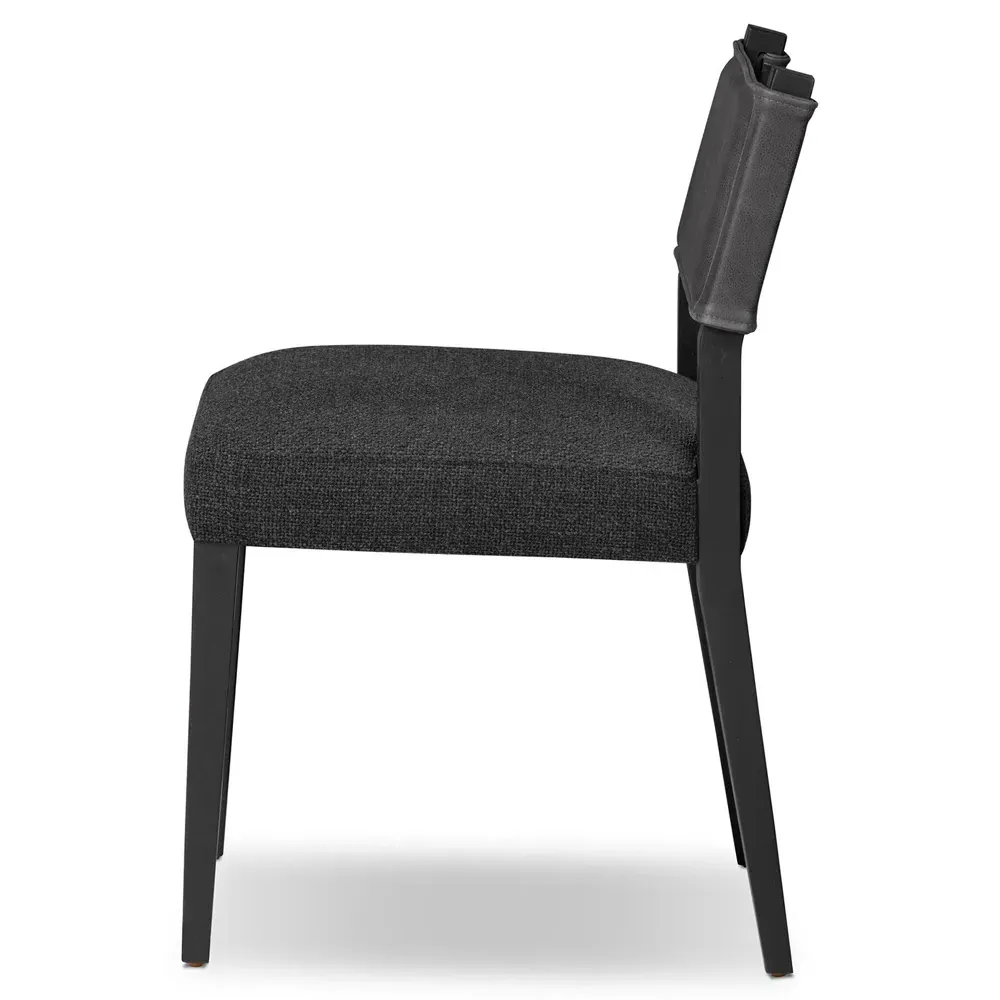 Ely Dining Side Chair - Black, Ash