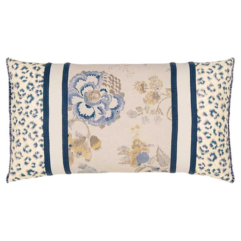 Elyra French Country Lumbar Pillow - Beige, Cotton image