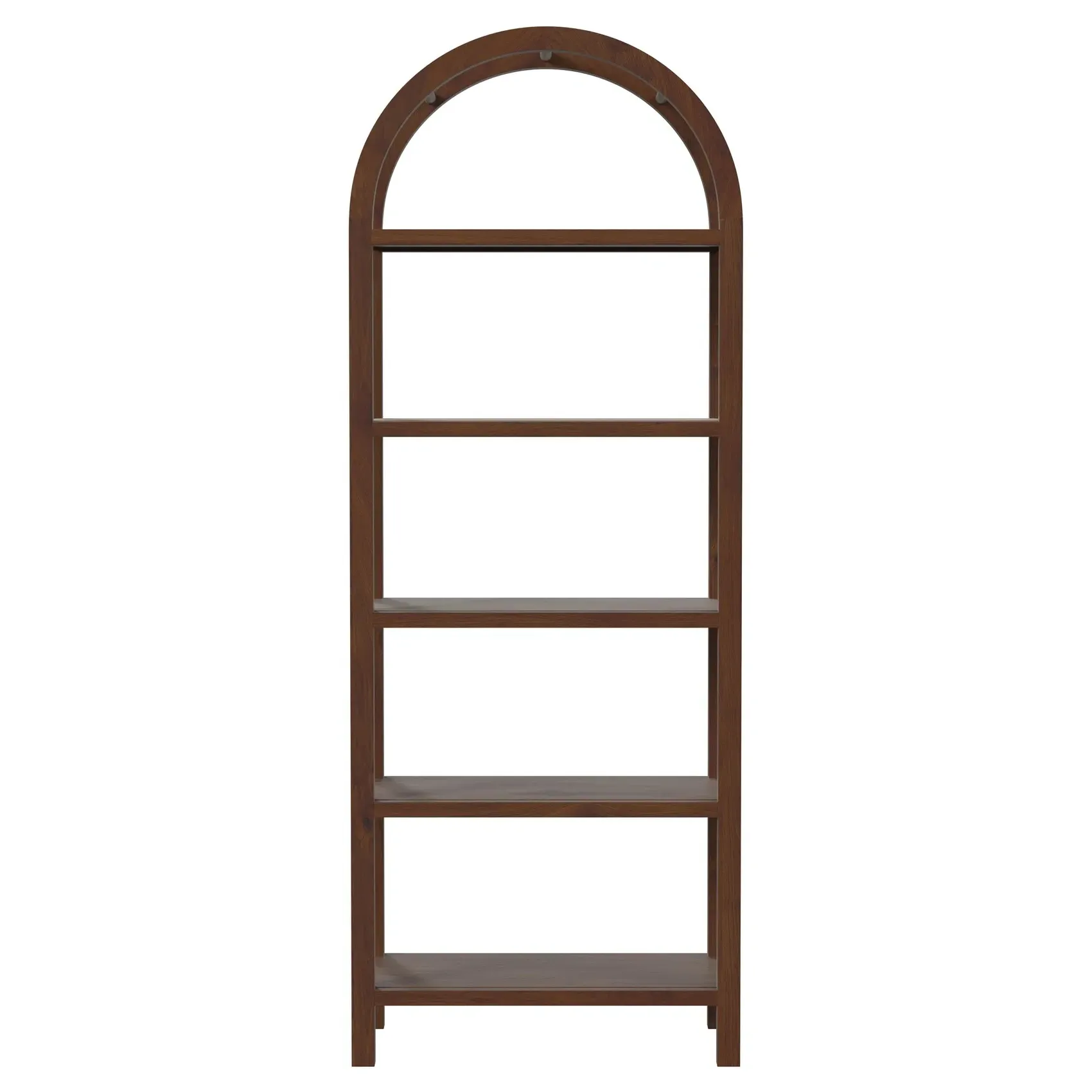 Elyse Arched Etagere - Brown, Wood image