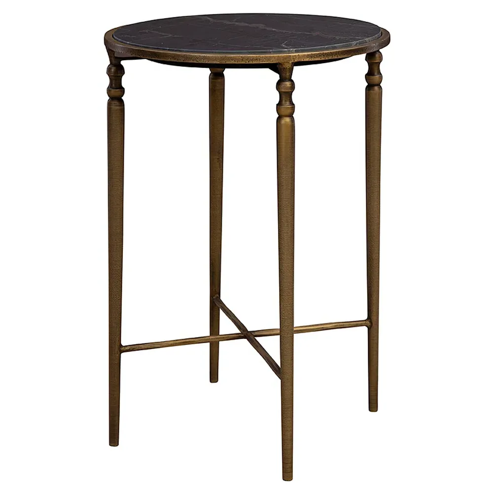 Emari Side Table - Grey, Marble