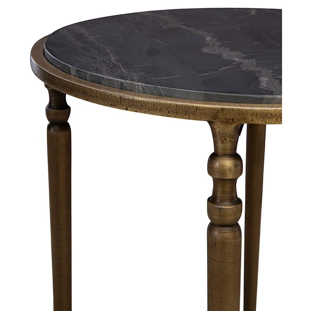 Emari Side Table - Grey, Marble