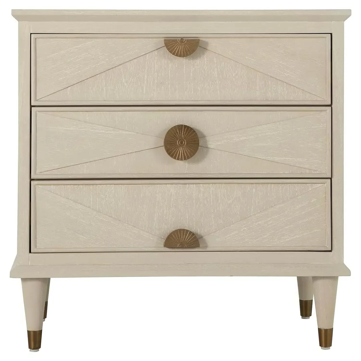 Emberly 3-Drawer Nightstand - White, Oak image