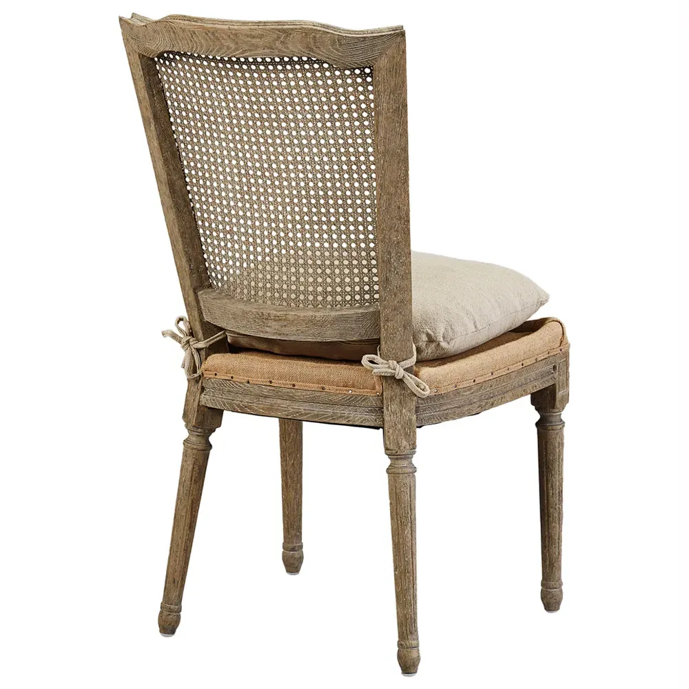 Emberly Cane Back Side Chair - Beige, Pine Wood