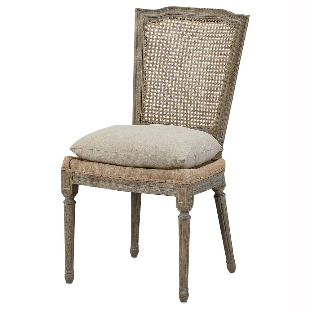 Emberly Cane Back Side Chair - Beige, Pine Wood image