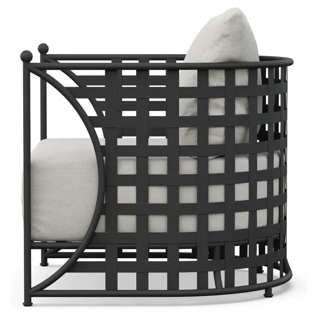 Emeline Barrel Chair - Cream, Iron