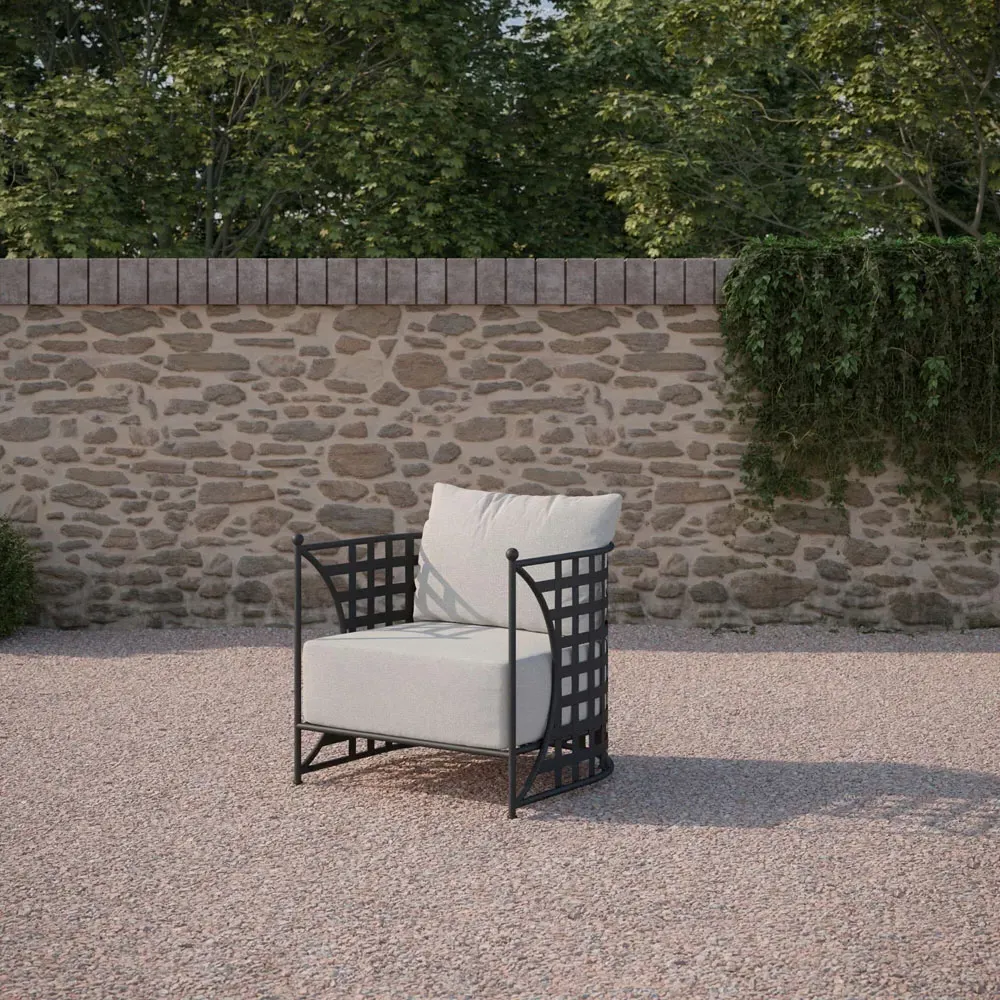 Emeline Barrel Chair - Cream, Iron