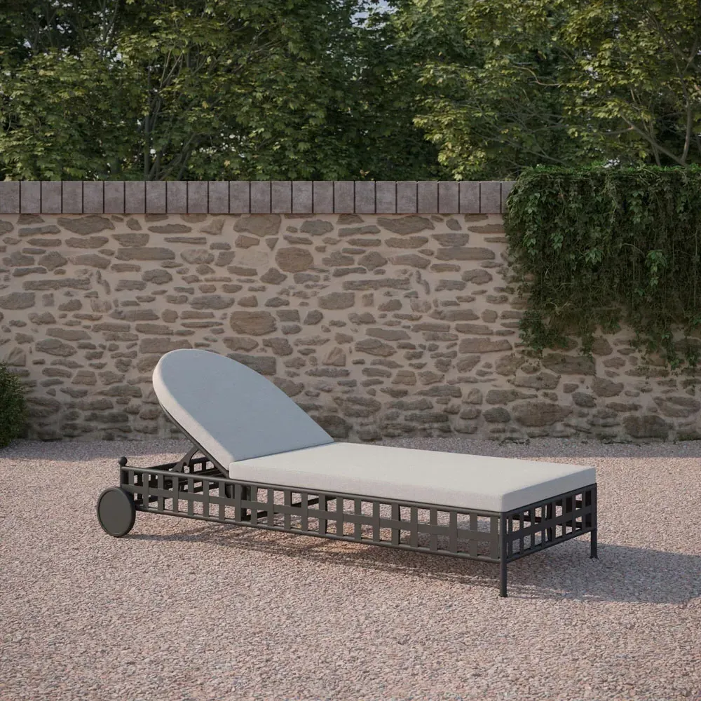 Emeline Chaise Lounge - Cream, Iron