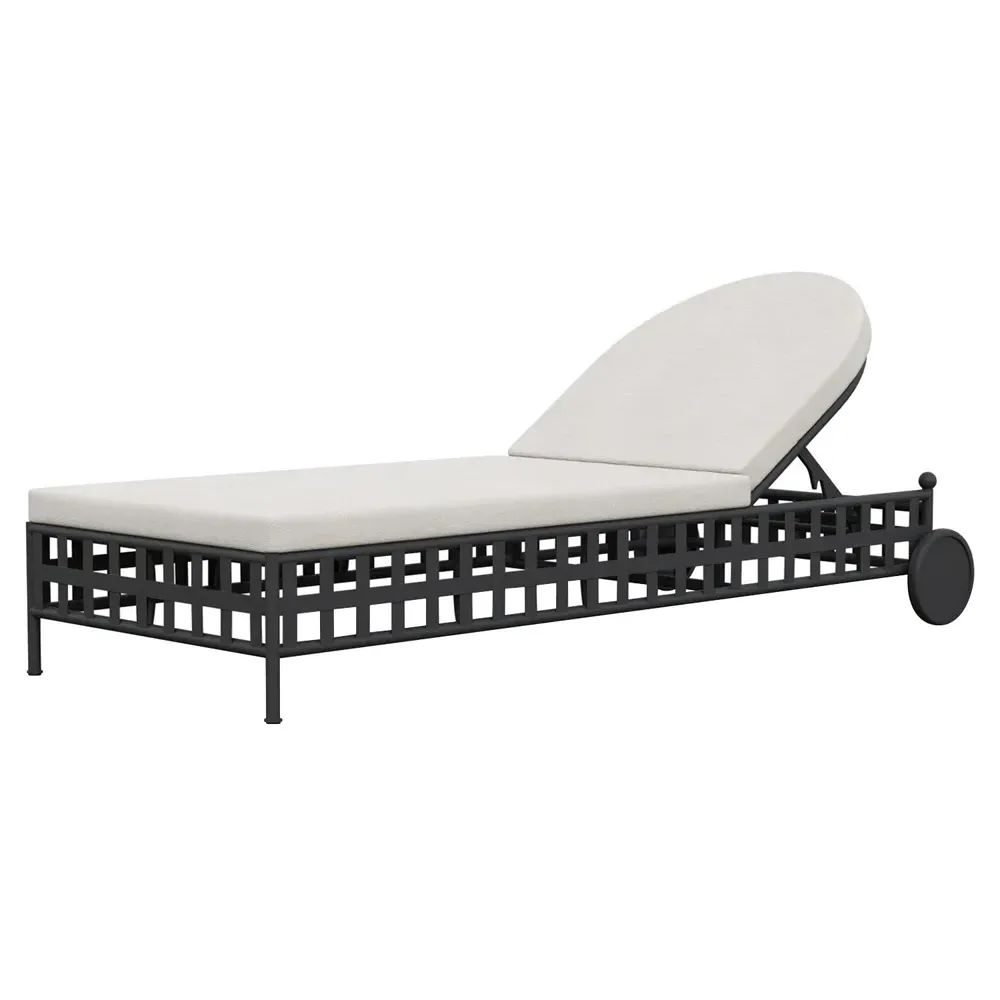 Emeline Chaise Lounge - Cream, Iron