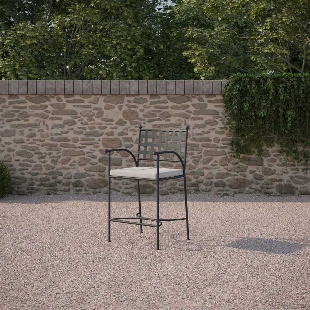 Emeline Counter Stool - Cream, Iron