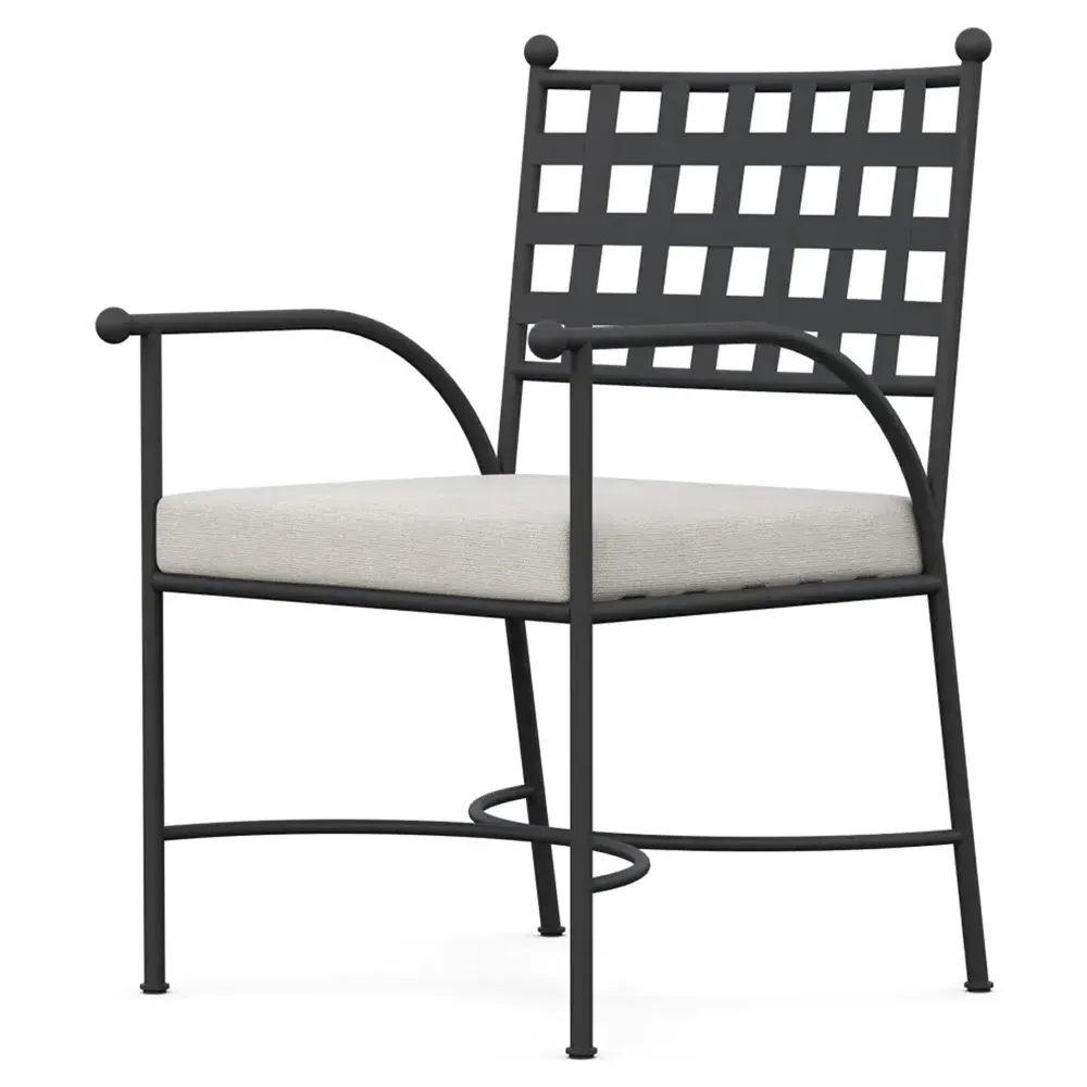 Emeline Dining Arm Chair - Cream, Iron
