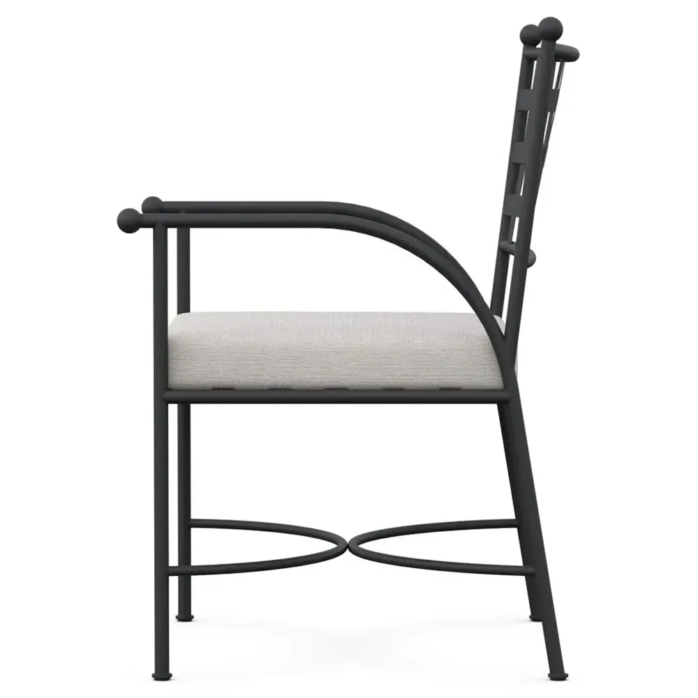 Emeline Dining Arm Chair - Cream, Iron