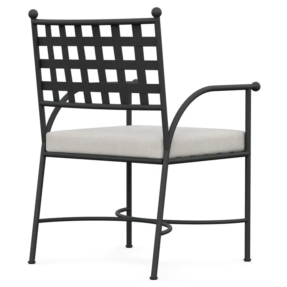 Emeline Dining Arm Chair - Cream, Iron