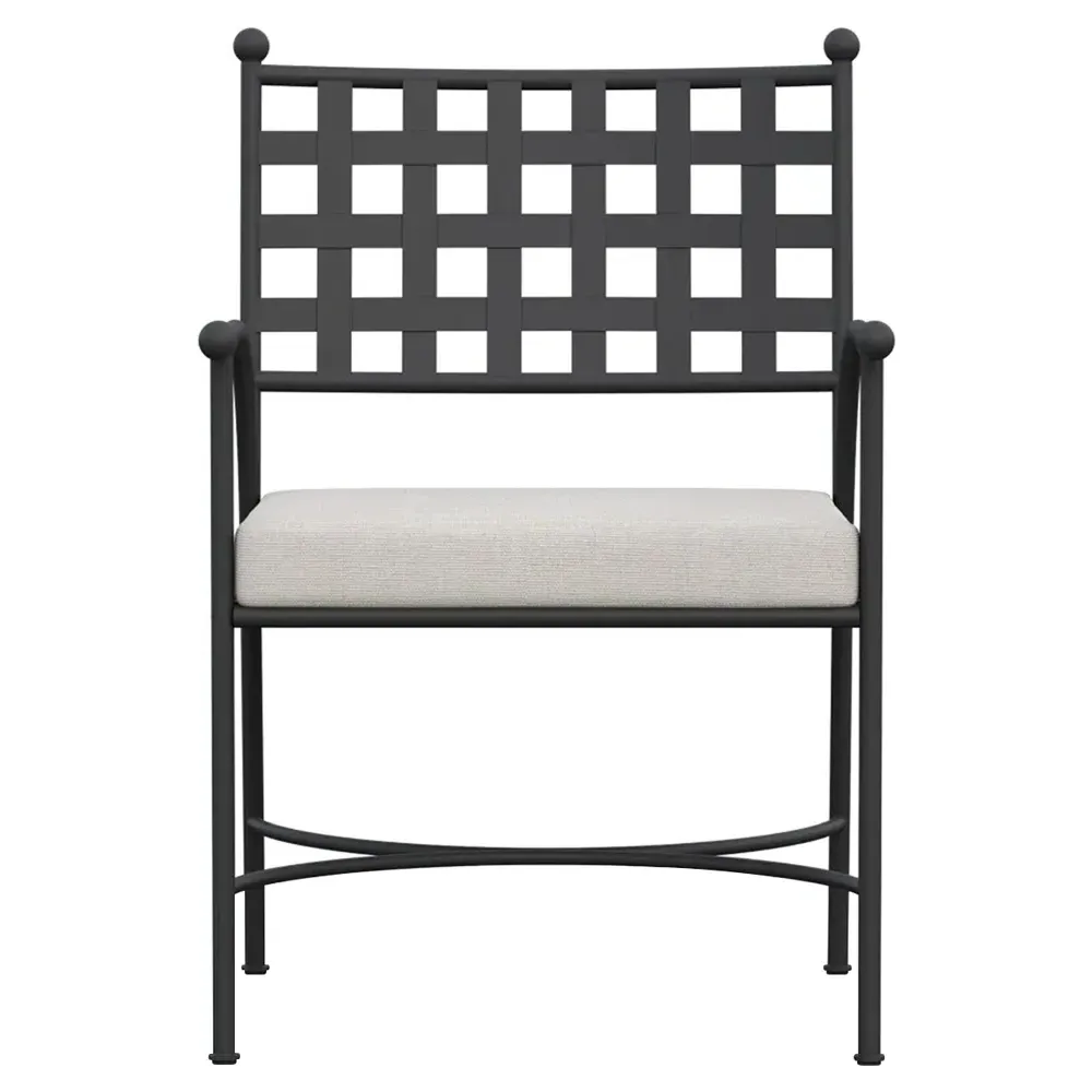 Emeline Dining Arm Chair - Cream, Iron