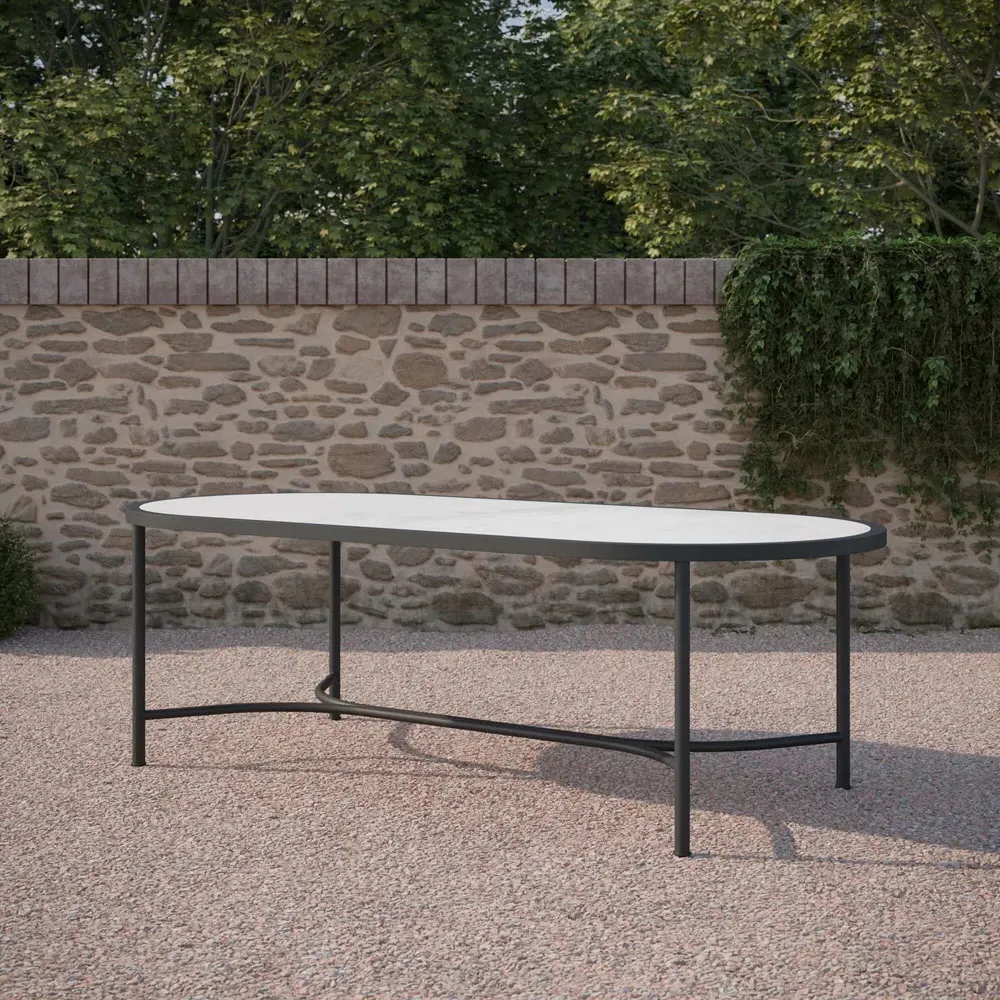 Emeline Helena Oval Outdoor Dining Table - Helena, Dekton