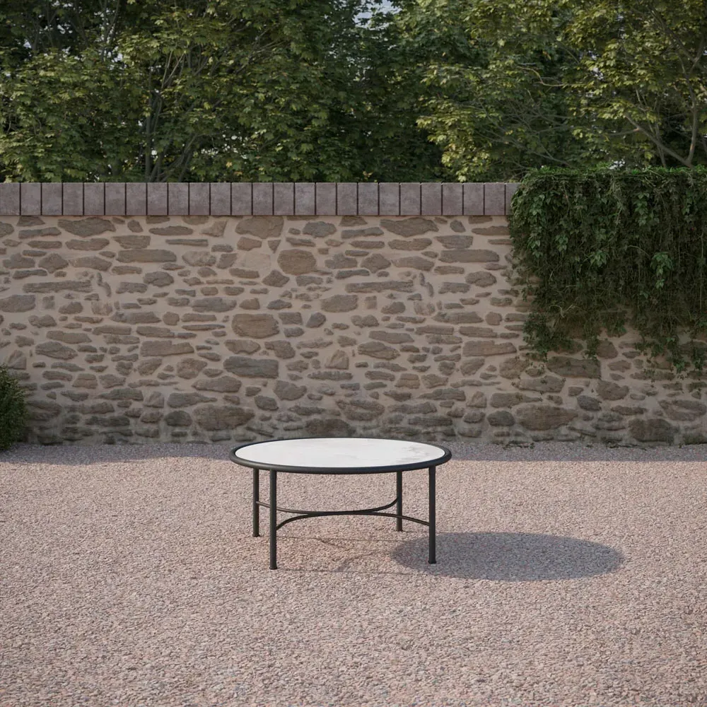 Emeline Helena Round Outdoor Coffee Table - Helena, Dekton