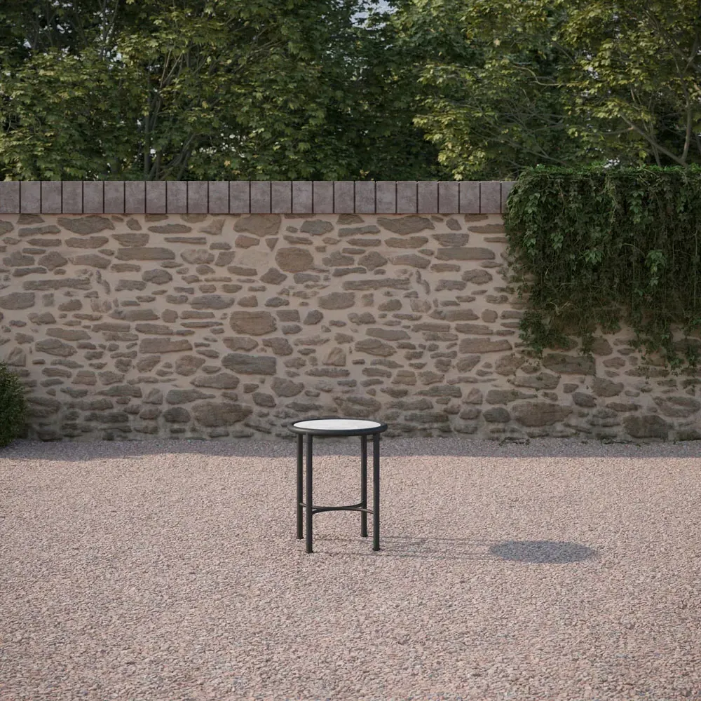 Emeline Helena Round Outdoor Side Table - Helena, Dekton