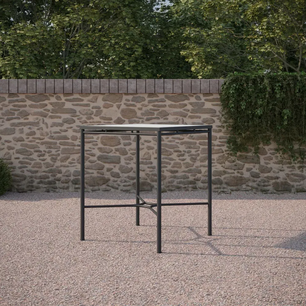 Emeline Helena Square Outdoor Bar Table - Helena, Dekton