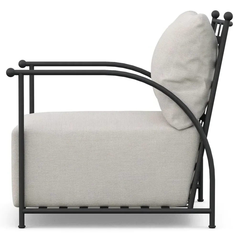 Emeline Lounge Chair - Cream, Iron