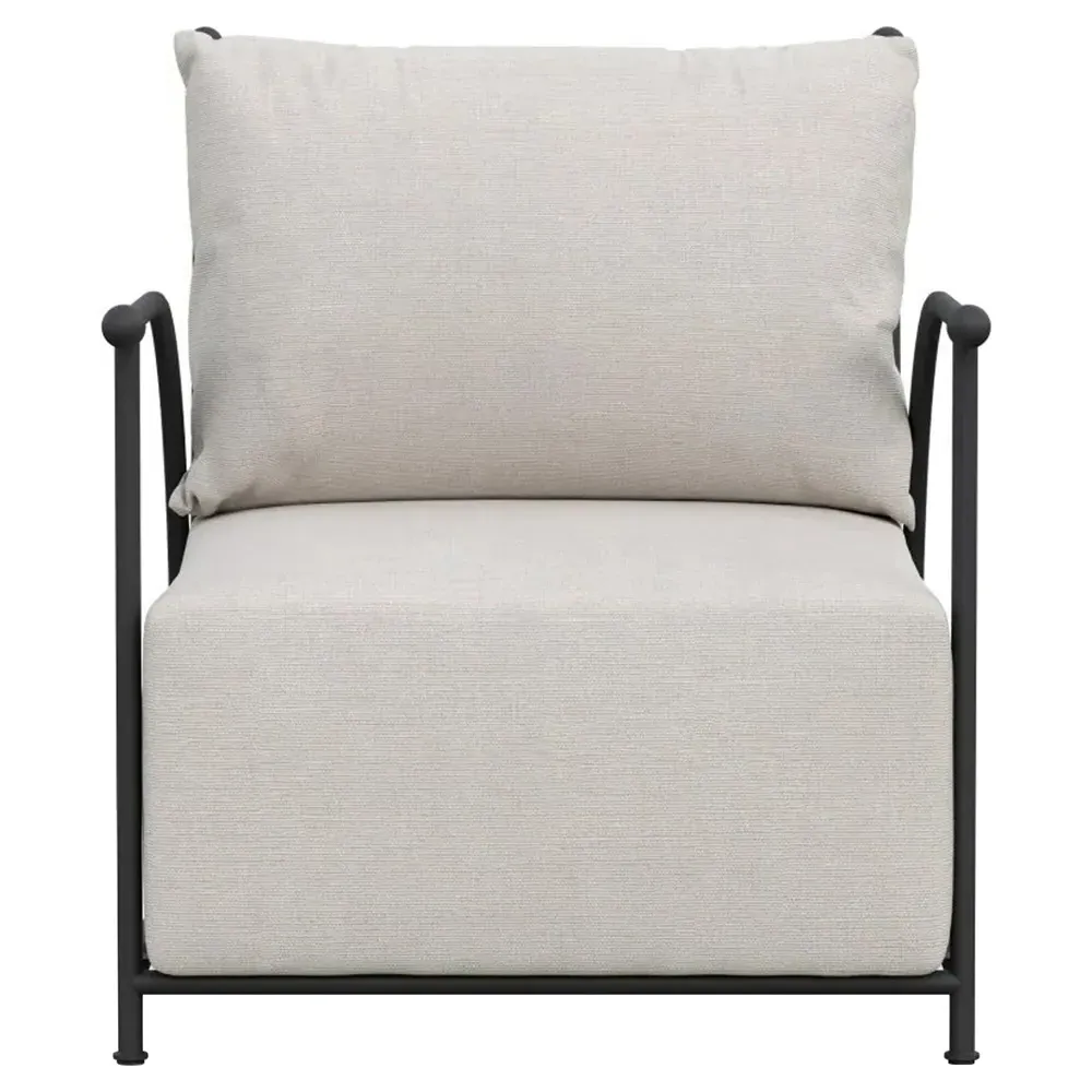 Emeline Lounge Chair - Cream, Iron