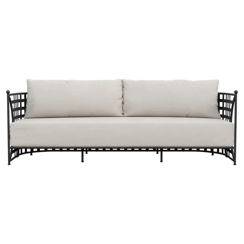 Emeline Outdoor Sofa - Cream, Iron