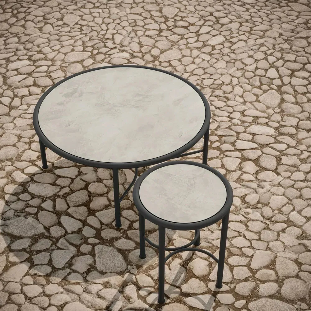 Emeline Round Outdoor Side Table - Albarium, Dekton