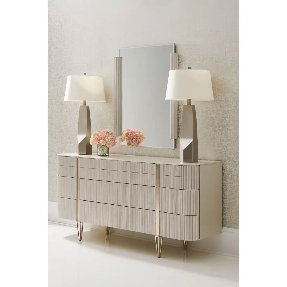 Emerson 9 Drawer Dresser - Pearl, Birch Wood