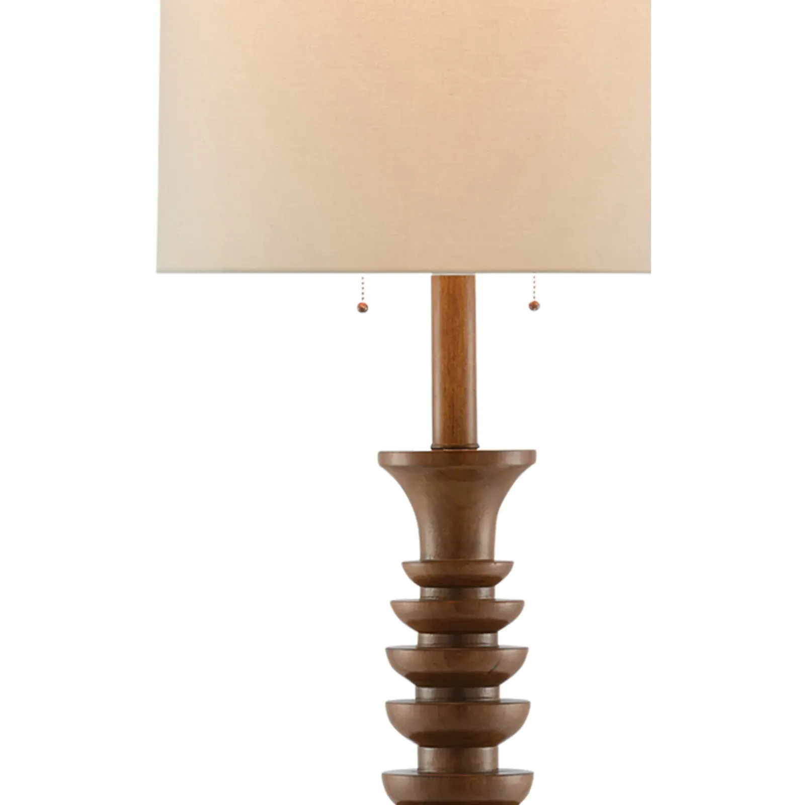 Emerson Column Floor Lamp - Brown, Wood