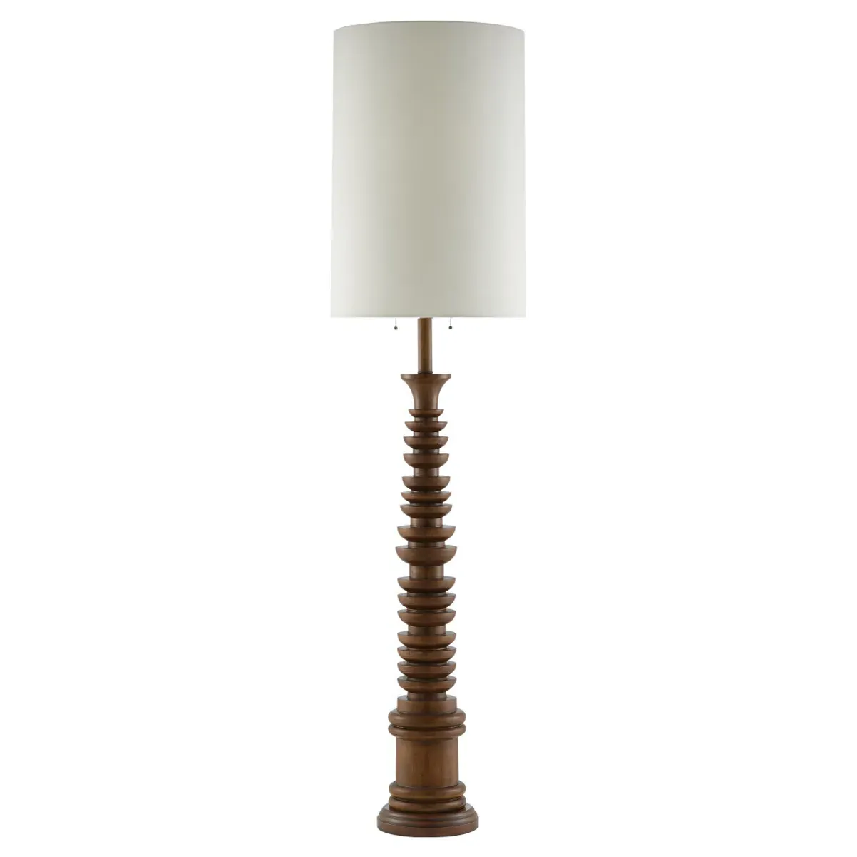 Emerson Column Floor Lamp - Brown, Wood image