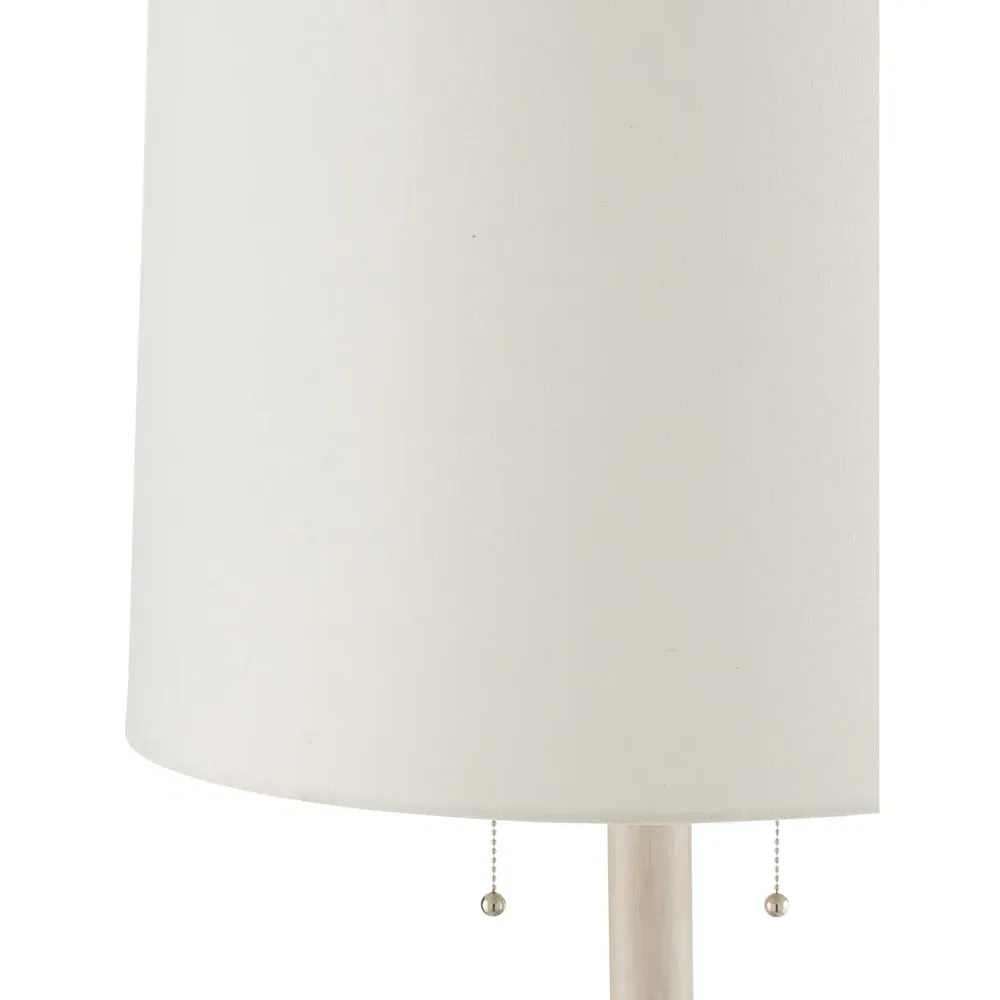 Emerson Column Floor Lamp - Whitewash, Wood