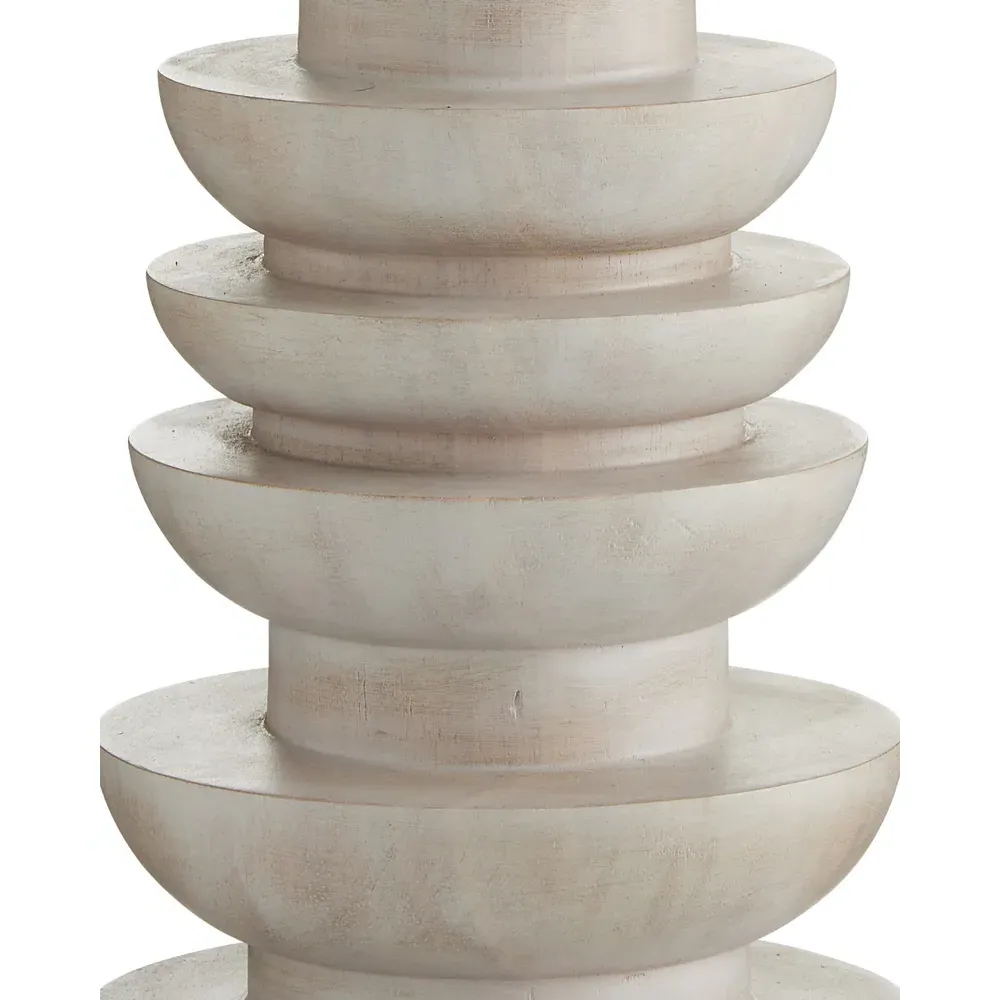 Emerson Column Floor Lamp - Whitewash, Wood