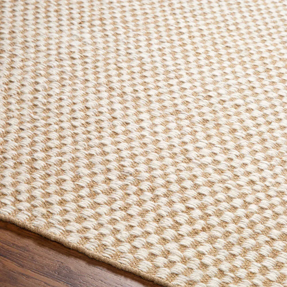 Emilia Patterned Rug - Beige, Jute